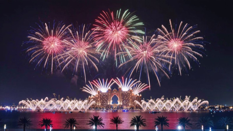 Atlantis fireworks on New Year's Eve
